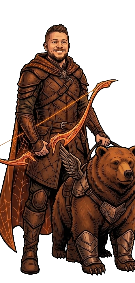 The anadi ranger and his flying bear