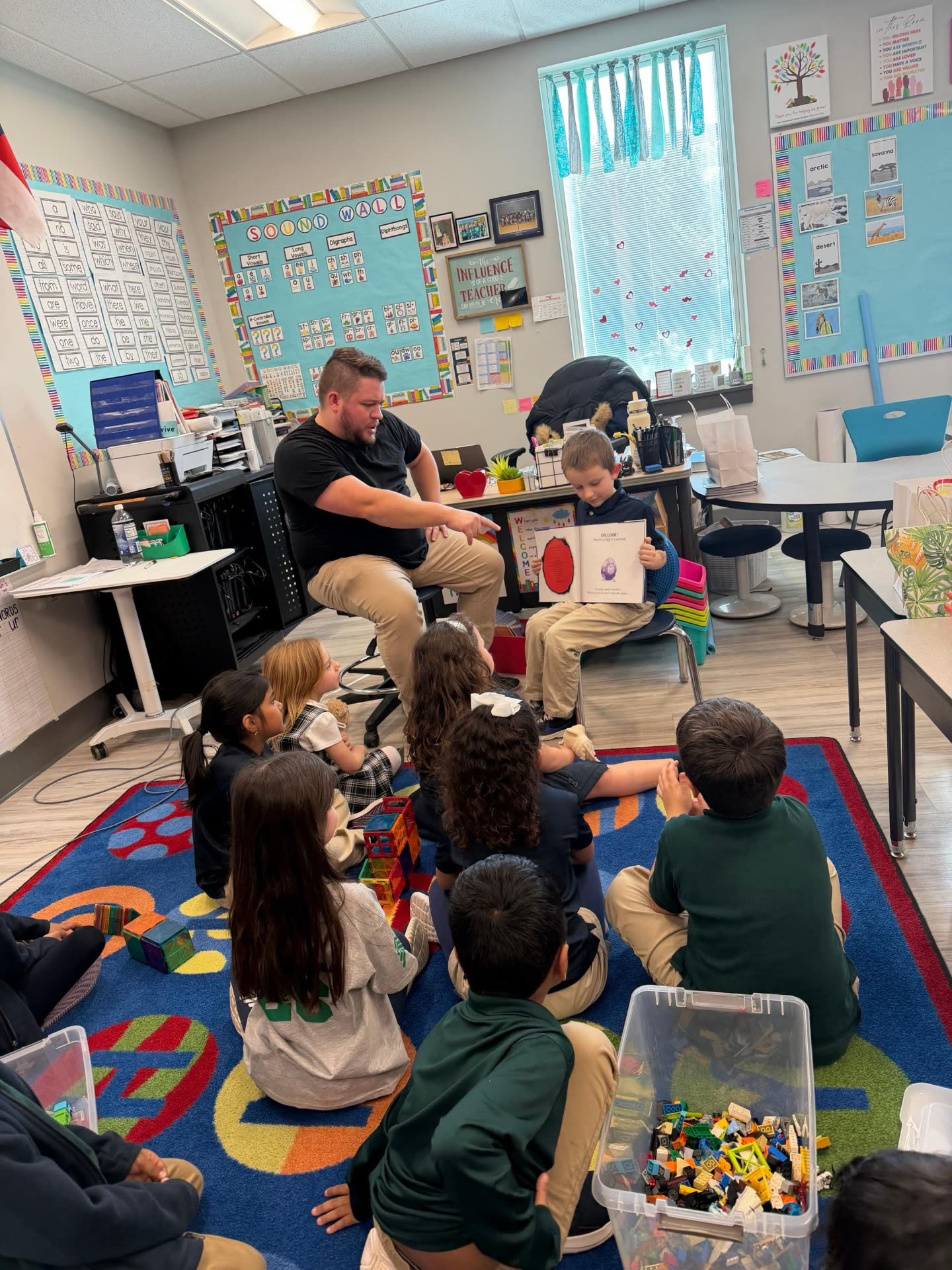 Tanner teaching a group